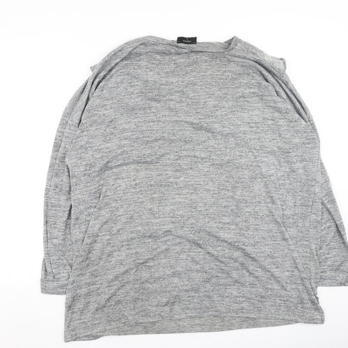 Papaya Womens Grey  Cotton Pullover Sweatshirt Size 10