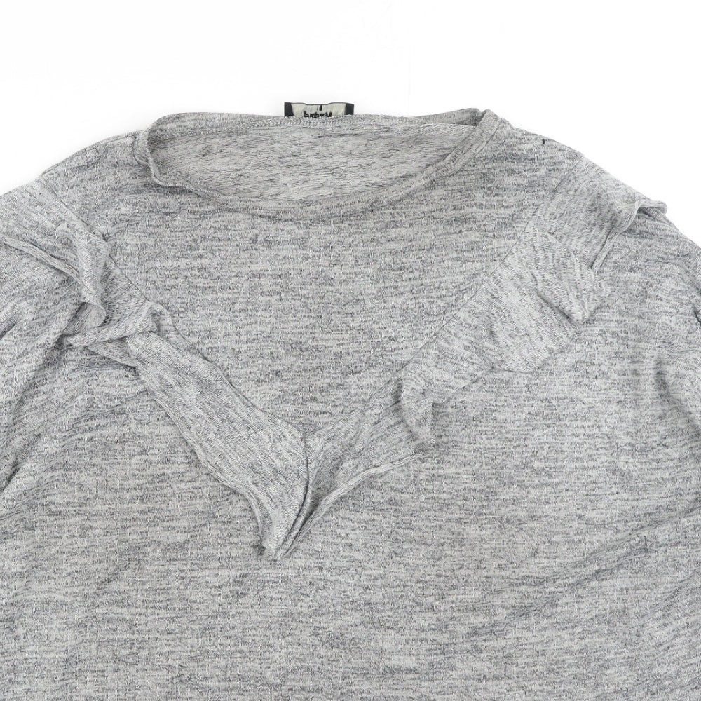 Papaya Womens Grey  Cotton Pullover Sweatshirt Size 10