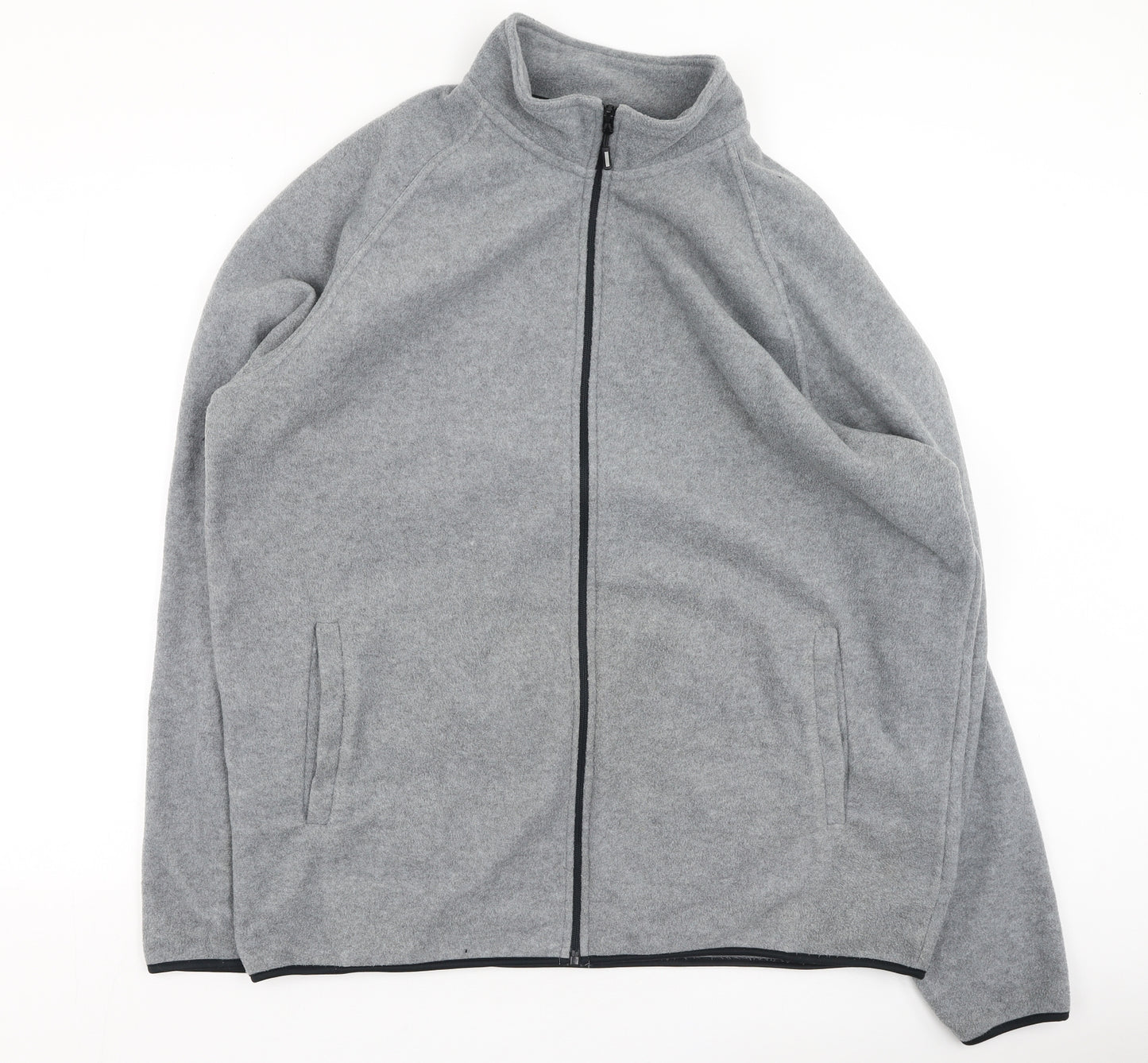 Dunnes Stores Mens Grey High Neck  Polyester Full Zip Jumper Size 3XL