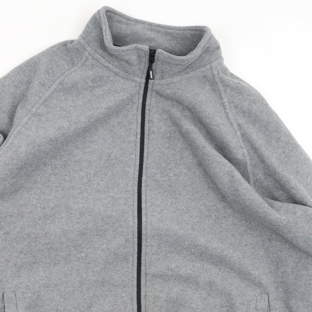 Dunnes Stores Mens Grey High Neck  Polyester Full Zip Jumper Size 3XL