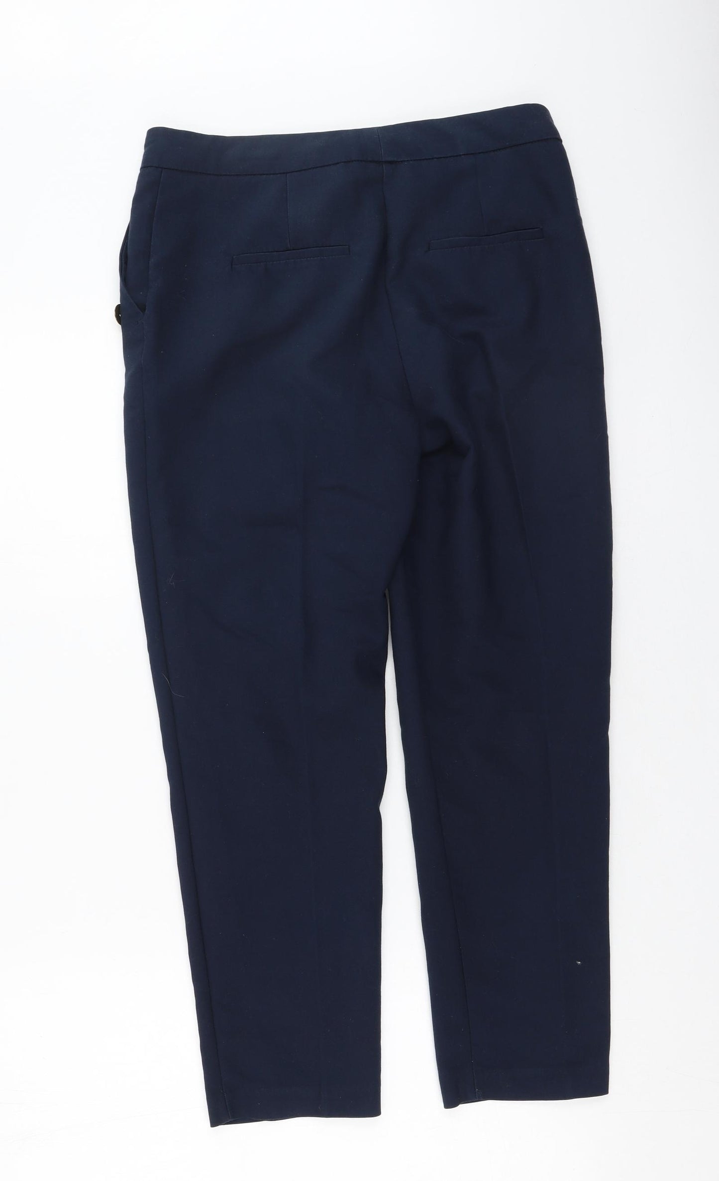 MNG  Womens Blue  Cotton Trousers  Size 38 L27 in Regular