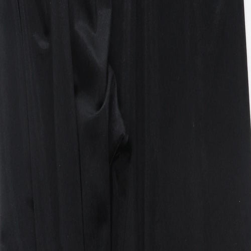 Classic Womens Black  Polyester Trousers  Size 14 L25 in Regular