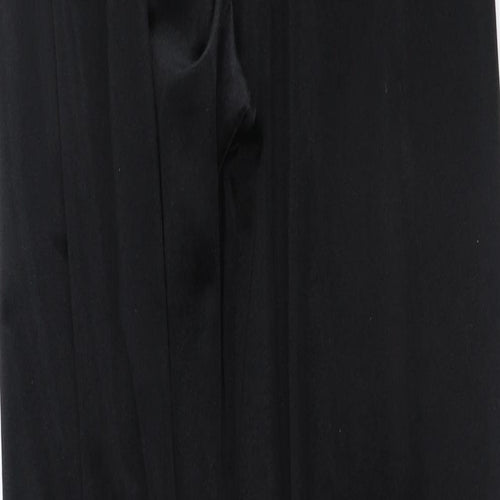 Classic Womens Black  Polyester Trousers  Size 14 L25 in Regular