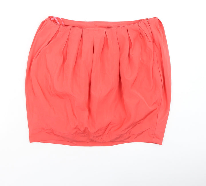 VERO MODA Womens Pink Polyester Pleated Skirt Size 36
