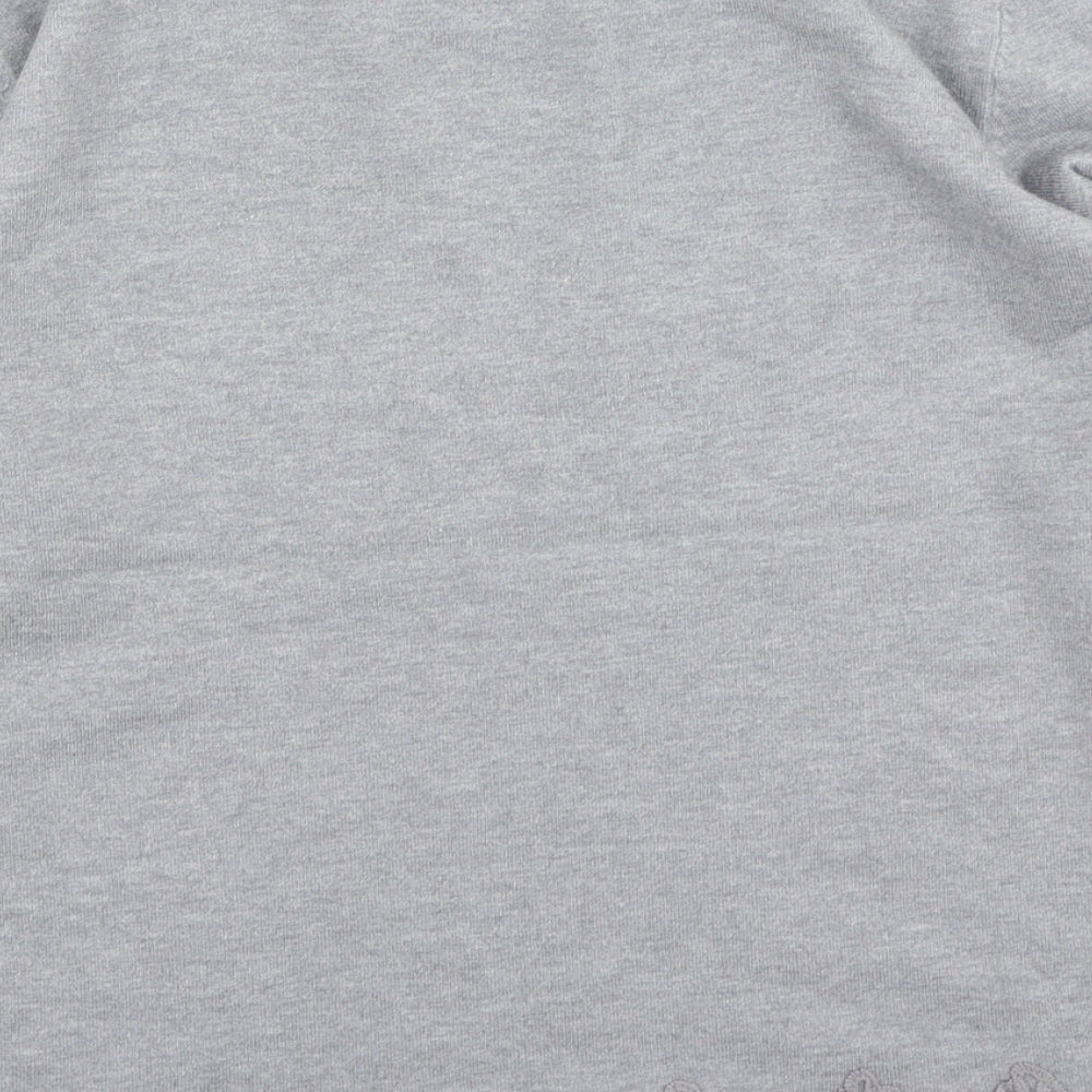 melody Womens Grey  Cotton Pullover Sweatshirt Size S