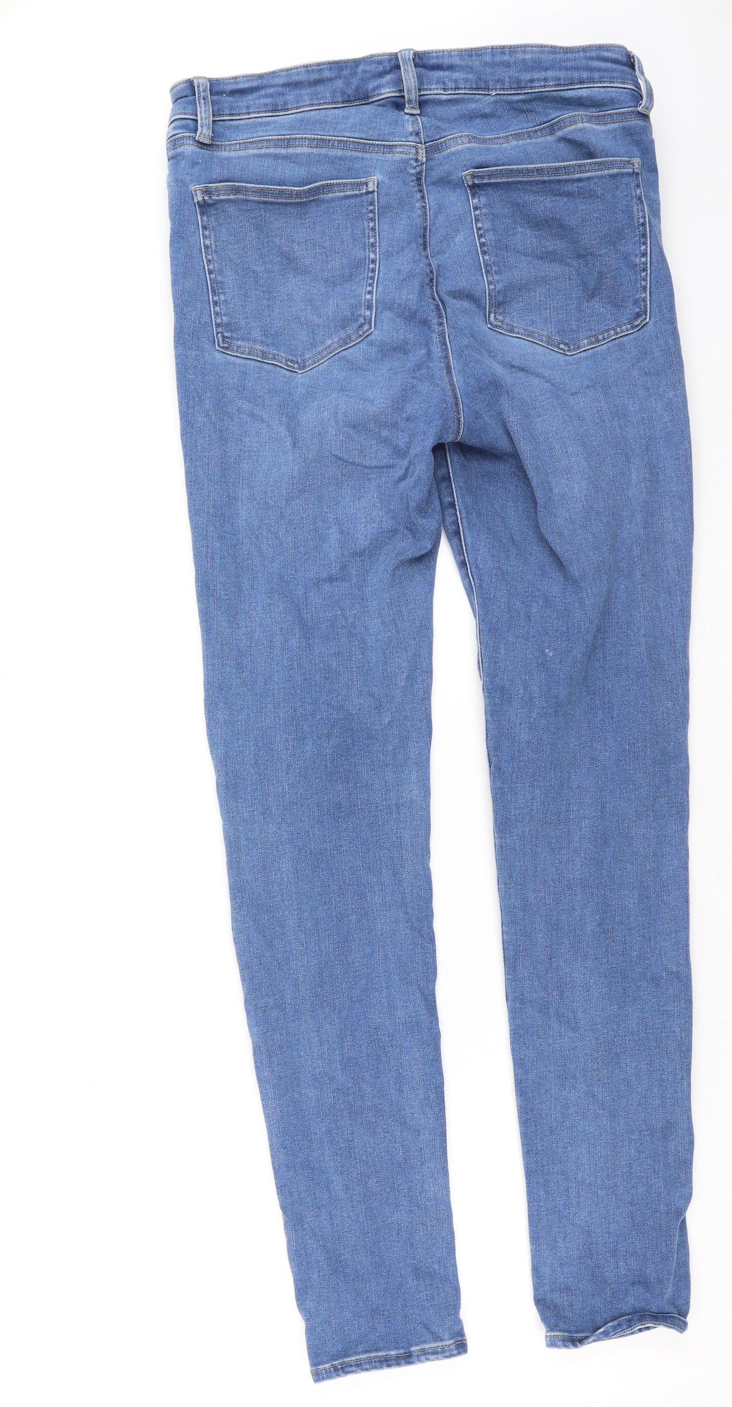 Uniqlo Womens Blue  Cotton Straight Jeans Size 32 L32 in Regular