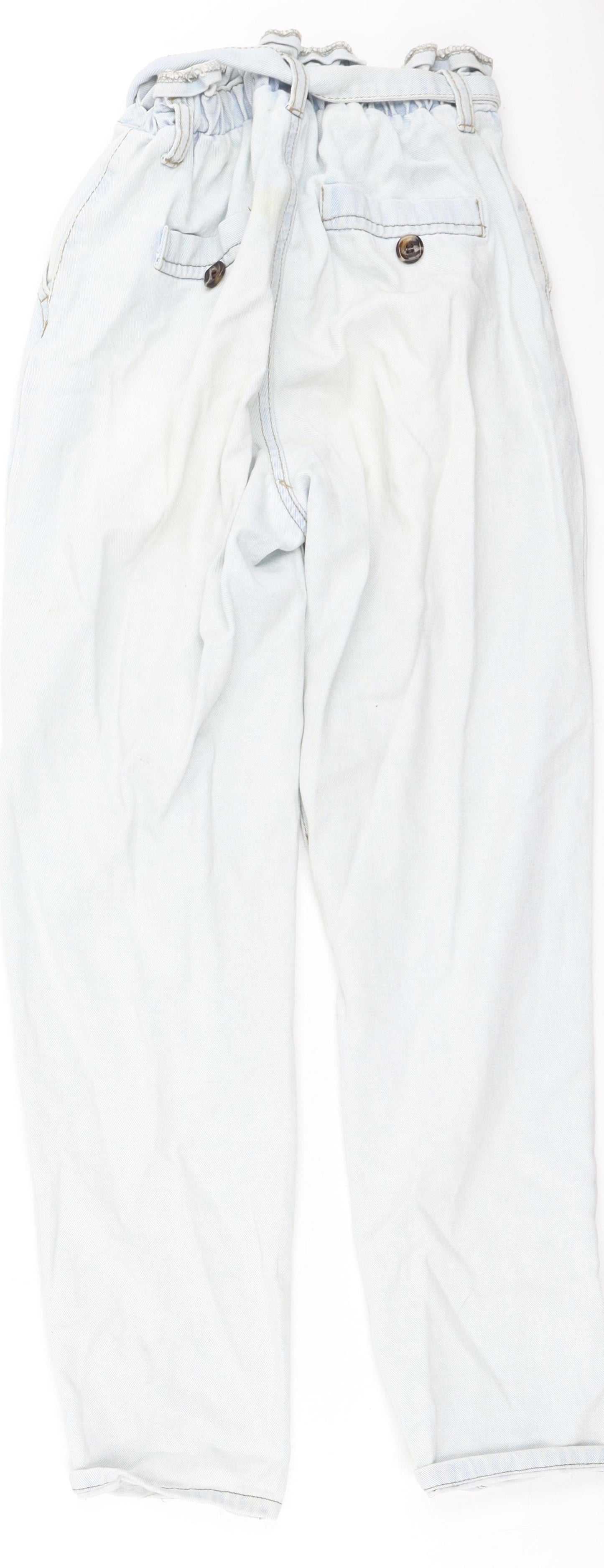 Denim & Co. Womens Blue  Cotton Straight Jeans Size 4 L25 in Regular
