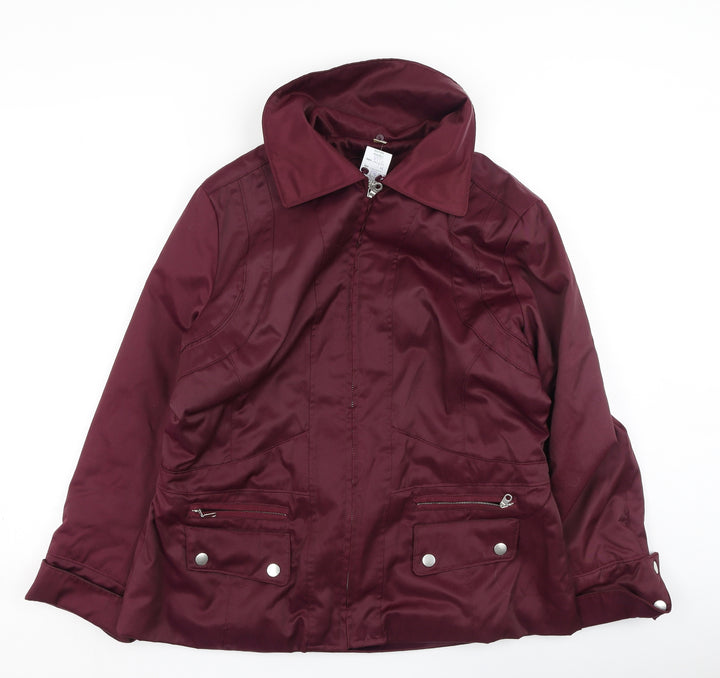 Roman Womens Red   Jacket Coatigan Size M