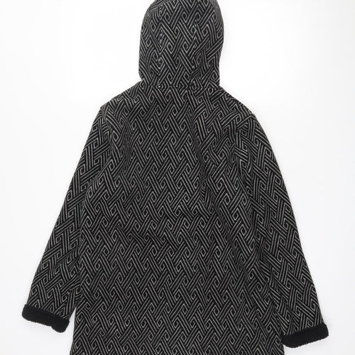 Bonmarché Womens Black Geometric  Jacket  Size S  Zip