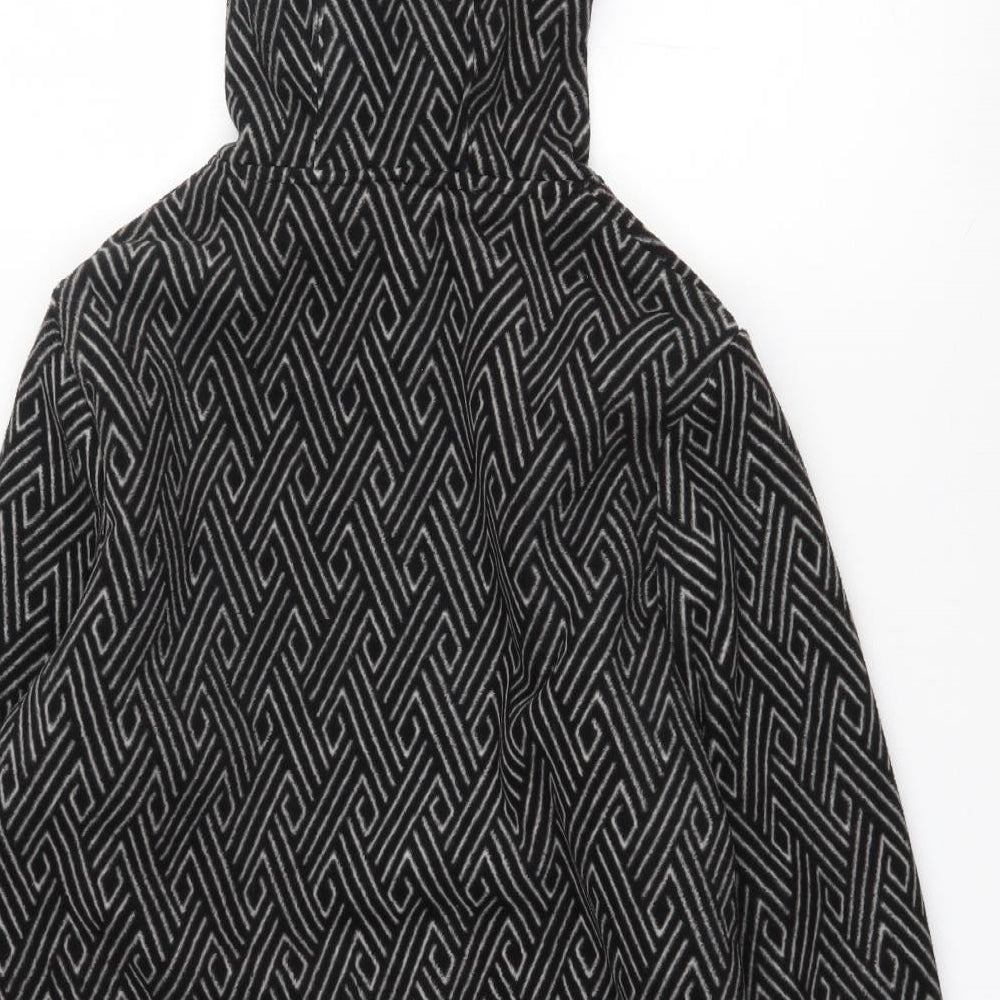 Bonmarché Womens Black Geometric  Jacket  Size S  Zip