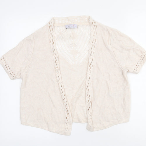 Marks and Spencer Womens Ivory Cowl Neck  Viscose Cardigan Jumper Size 16   - Cropped