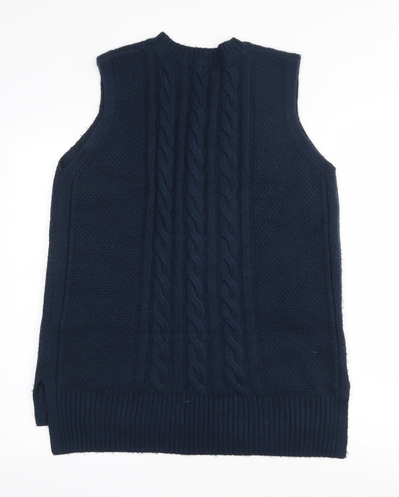 Marks and Spencer Mens Blue Crew Neck  Polyester Vest Jumper Size M
