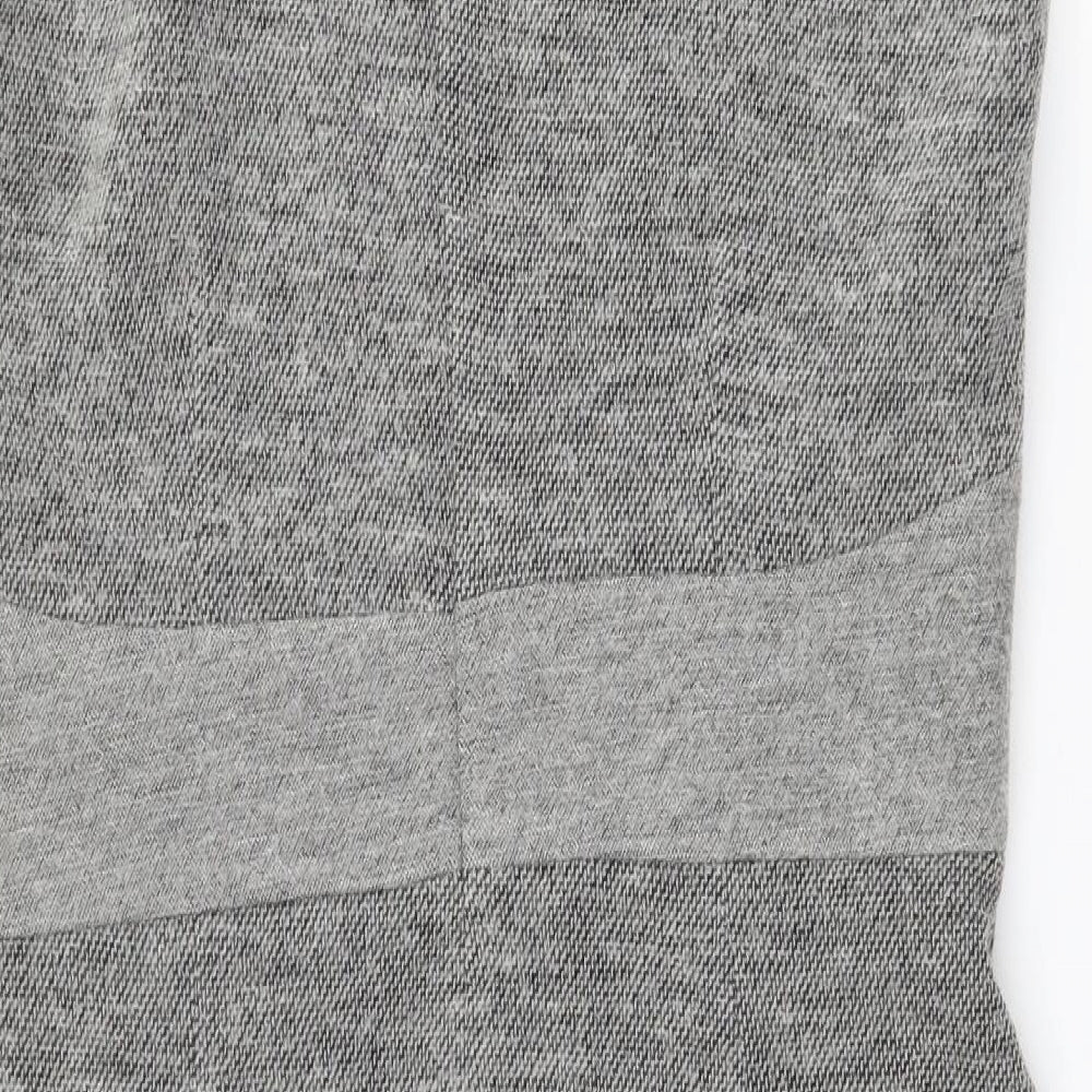 Per Una Womens Grey  Wool Shift  Size 18  Round Neck Zip