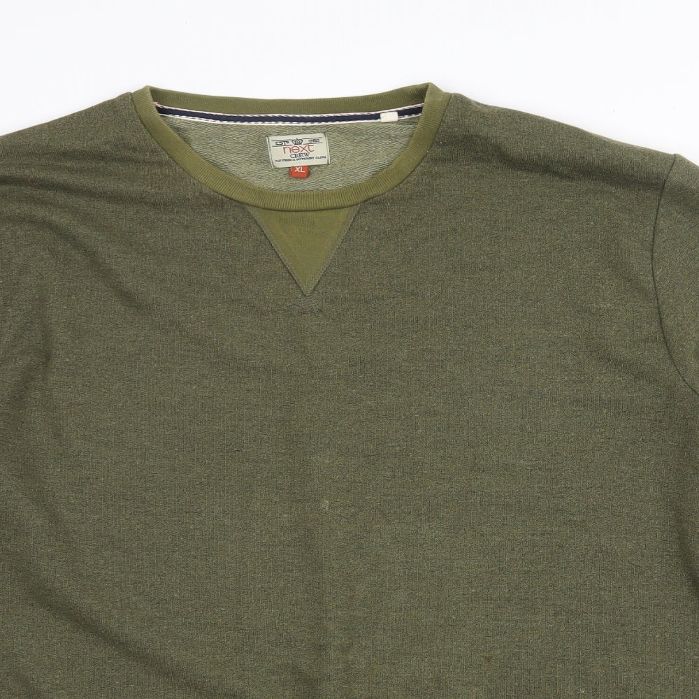 NEXT Mens Green  Cotton Pullover Sweatshirt Size XL