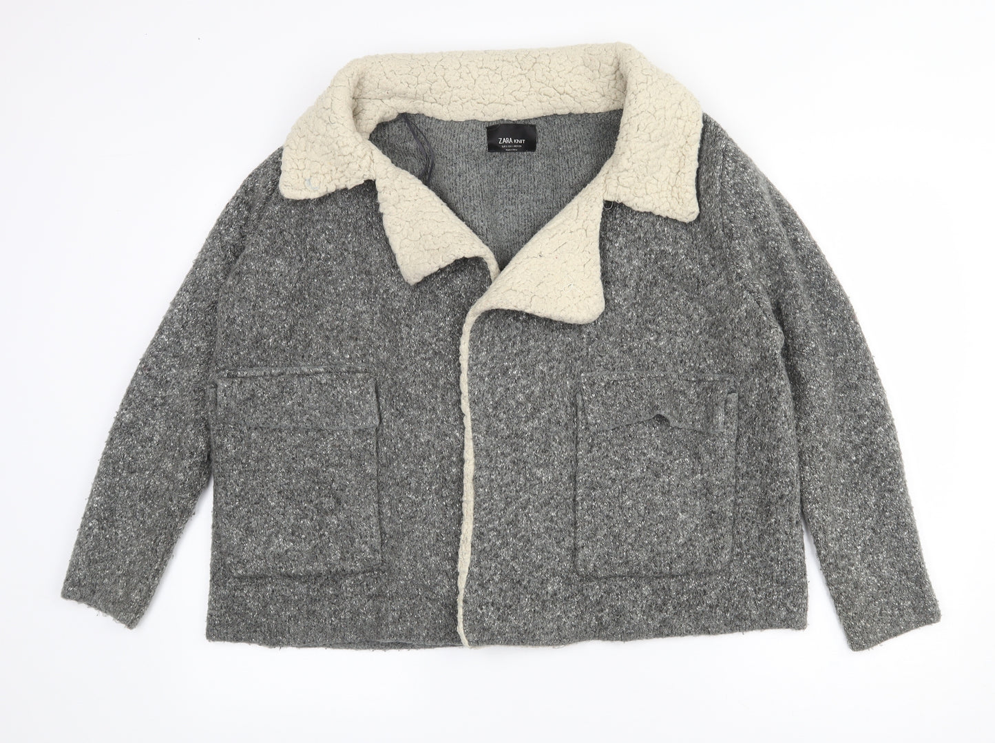 Zara Womens Grey   Jacket Coatigan Size S