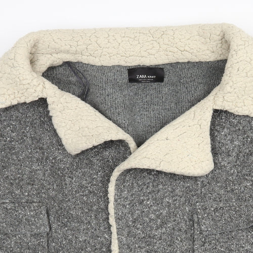 Zara Womens Grey   Jacket Coatigan Size S