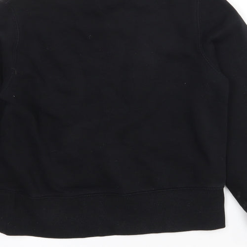 Marks and Spencer Girls Black  Cotton Pullover Sweatshirt Size 11-12 Years   - Live Your Dreams