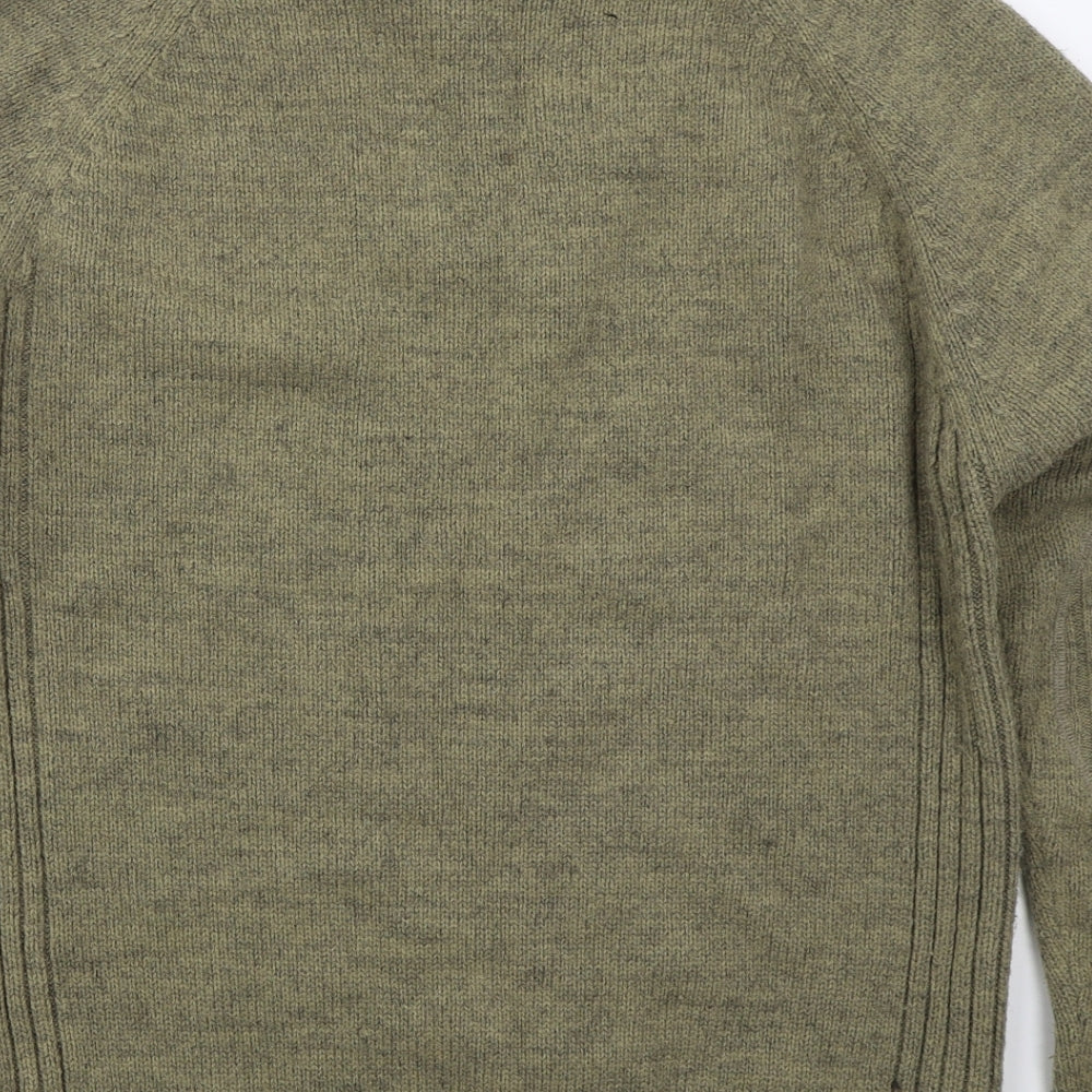 NEXT Mens Beige V-Neck  Acrylic Pullover Jumper Size M