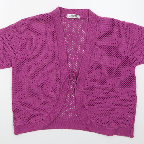 Gazelle Womens Pink V-Neck  Cotton Cardigan Jumper Size XL
