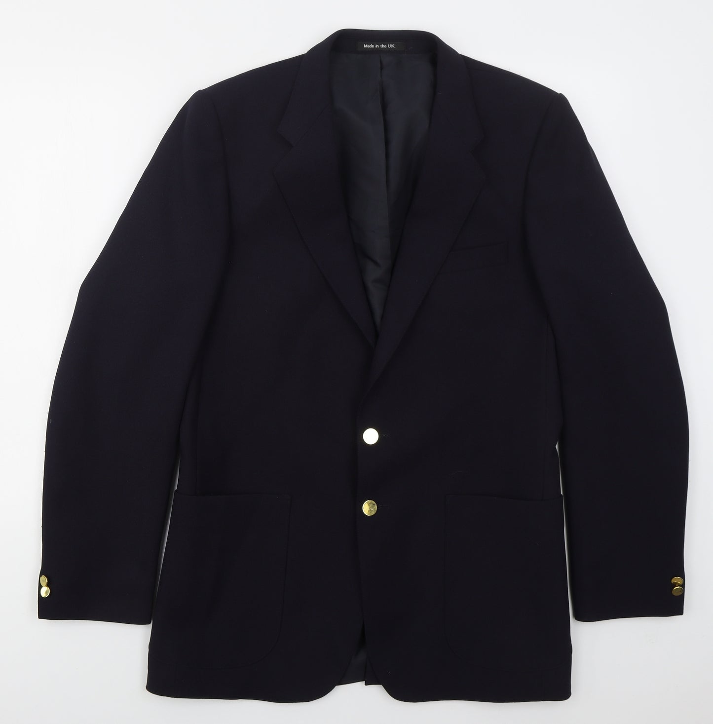 St Michael Mens Blue  Polyester Jacket Suit Jacket Size 38
