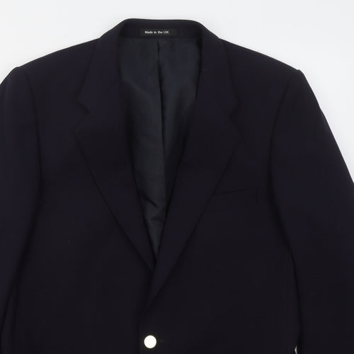 St Michael Mens Blue  Polyester Jacket Suit Jacket Size 38