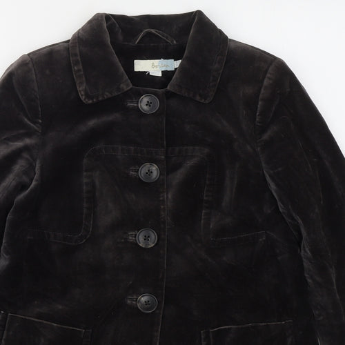 Boden Womens Grey   Pea Coat Coat Size 6  Button
