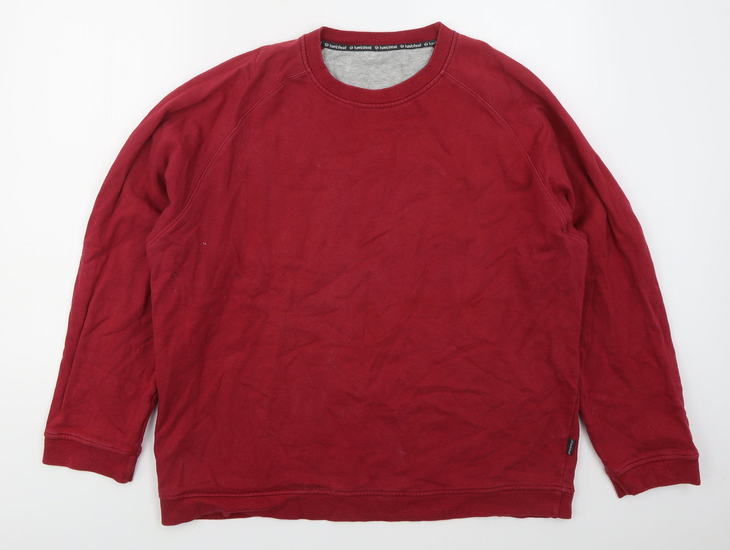 Hawkshead Mens Red  Cotton Pullover Sweatshirt Size XL