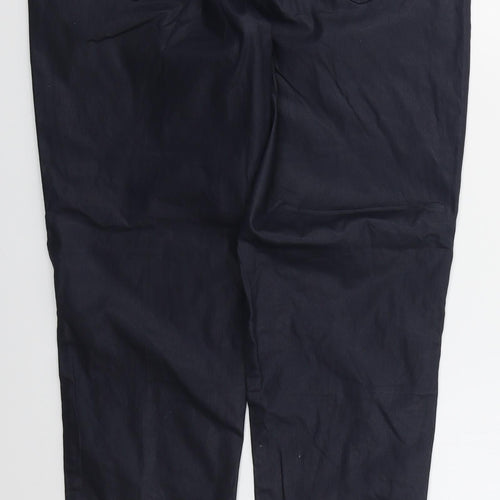 Up Fashion Womens Blue  Cotton Trousers  Size 16 L31.5 in Regular Button