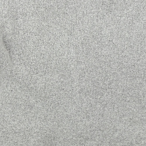 Bonmarché Womens Grey Round Neck  Acrylic Full Zip Jumper Size M