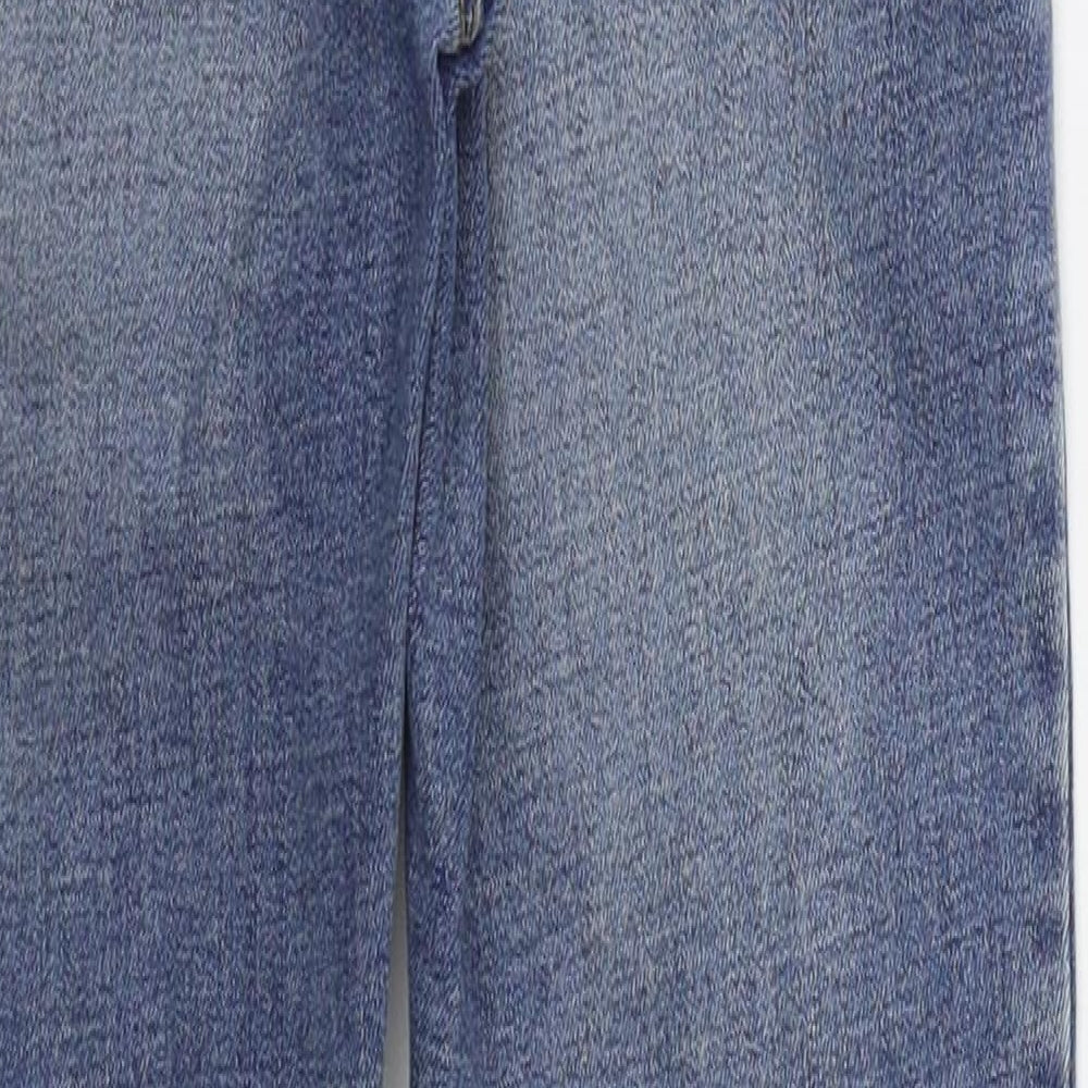 Stradivarius Womens Beige  Cotton Skinny Jeans Size 8 L27 in Regular Button