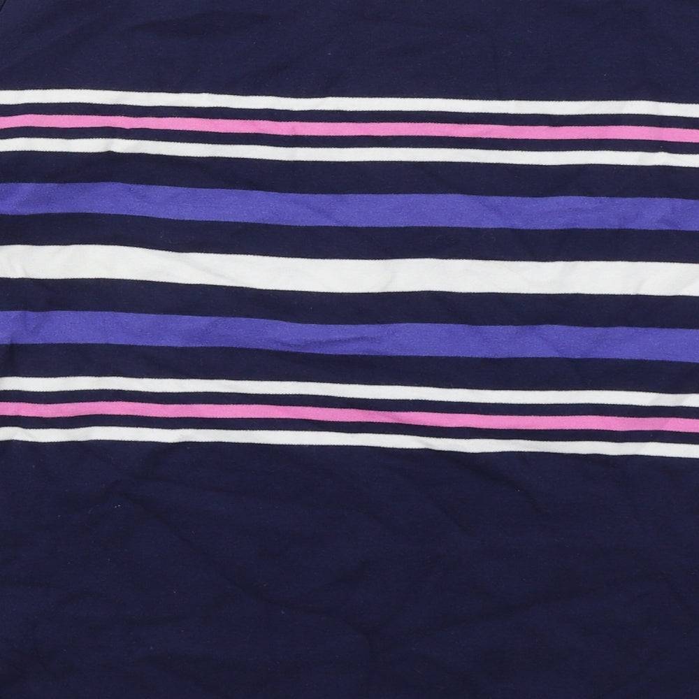 Crew Clothing Womens Blue Striped Cotton Basic T-Shirt Size 16 Boat Neck