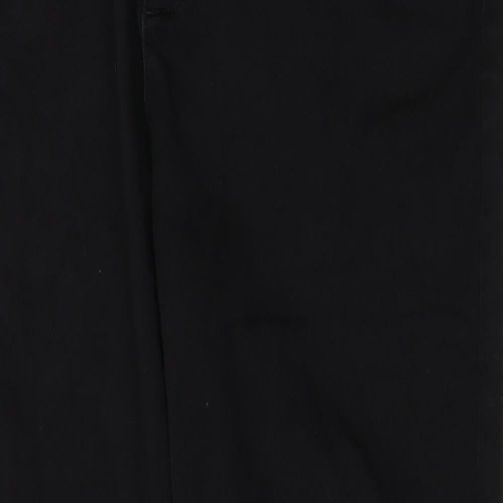 Marks and Spencer Womens Black  Cotton Straight Jeans Size 20 L27 in Regular Button - Short