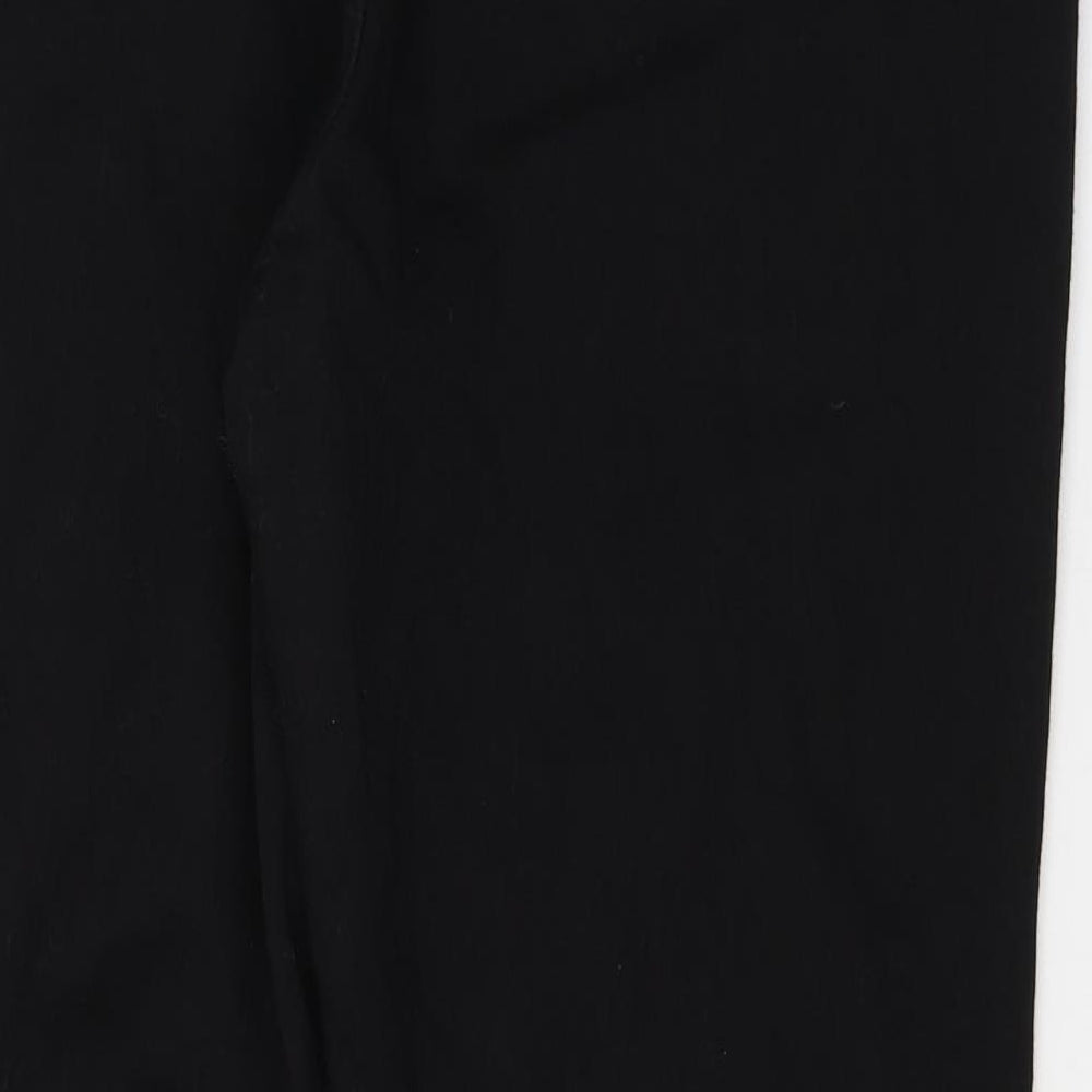 Marks and Spencer Womens Black  Cotton Straight Jeans Size 20 L27 in Regular Button - Short