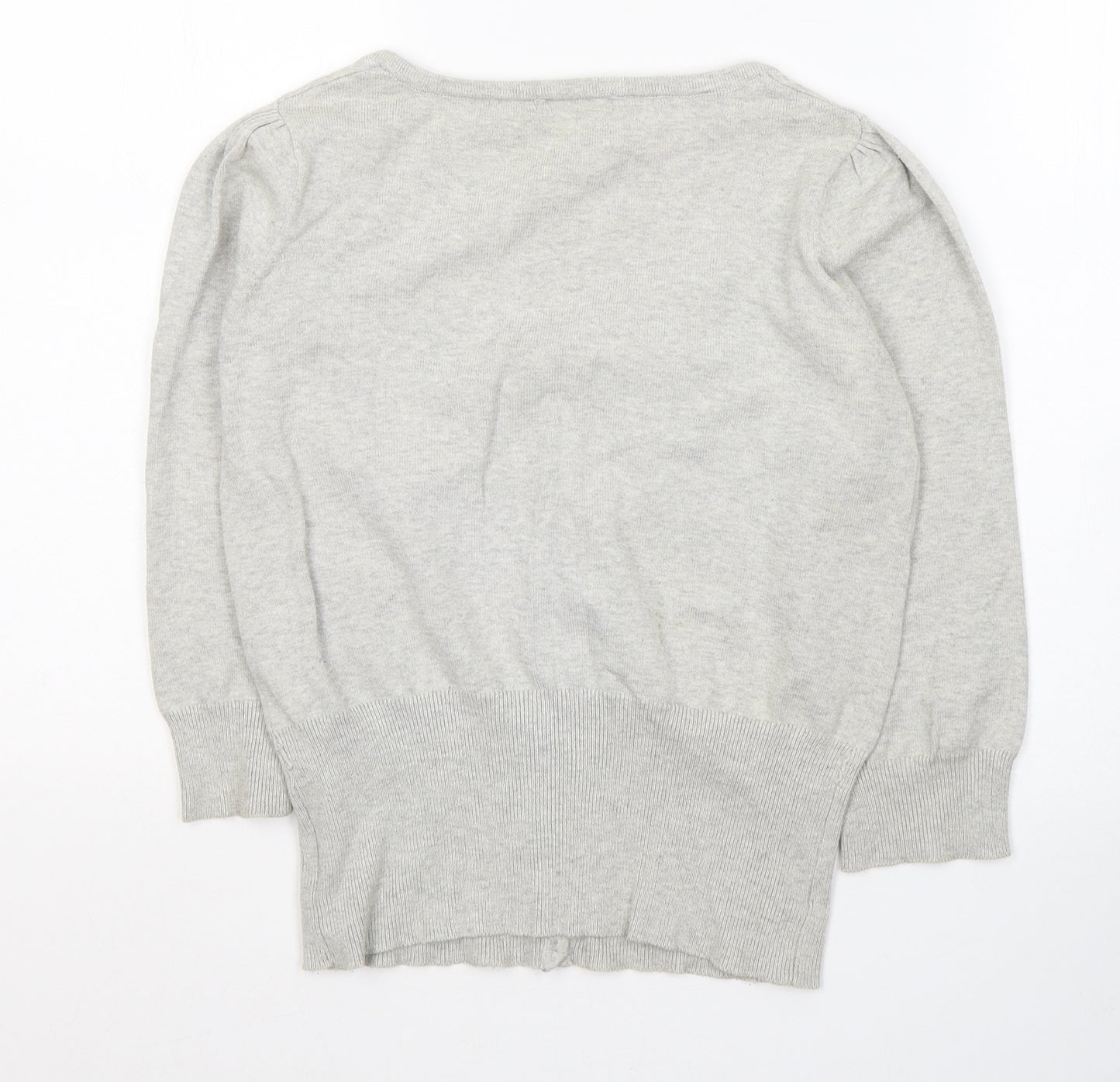 Atmosphere Womens Grey Round Neck  Acrylic Cardigan Jumper Size 12