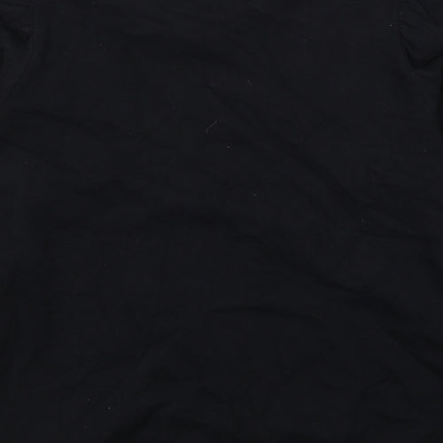 River Island Womens Black Round Neck  Cotton Pullover Jumper Size L