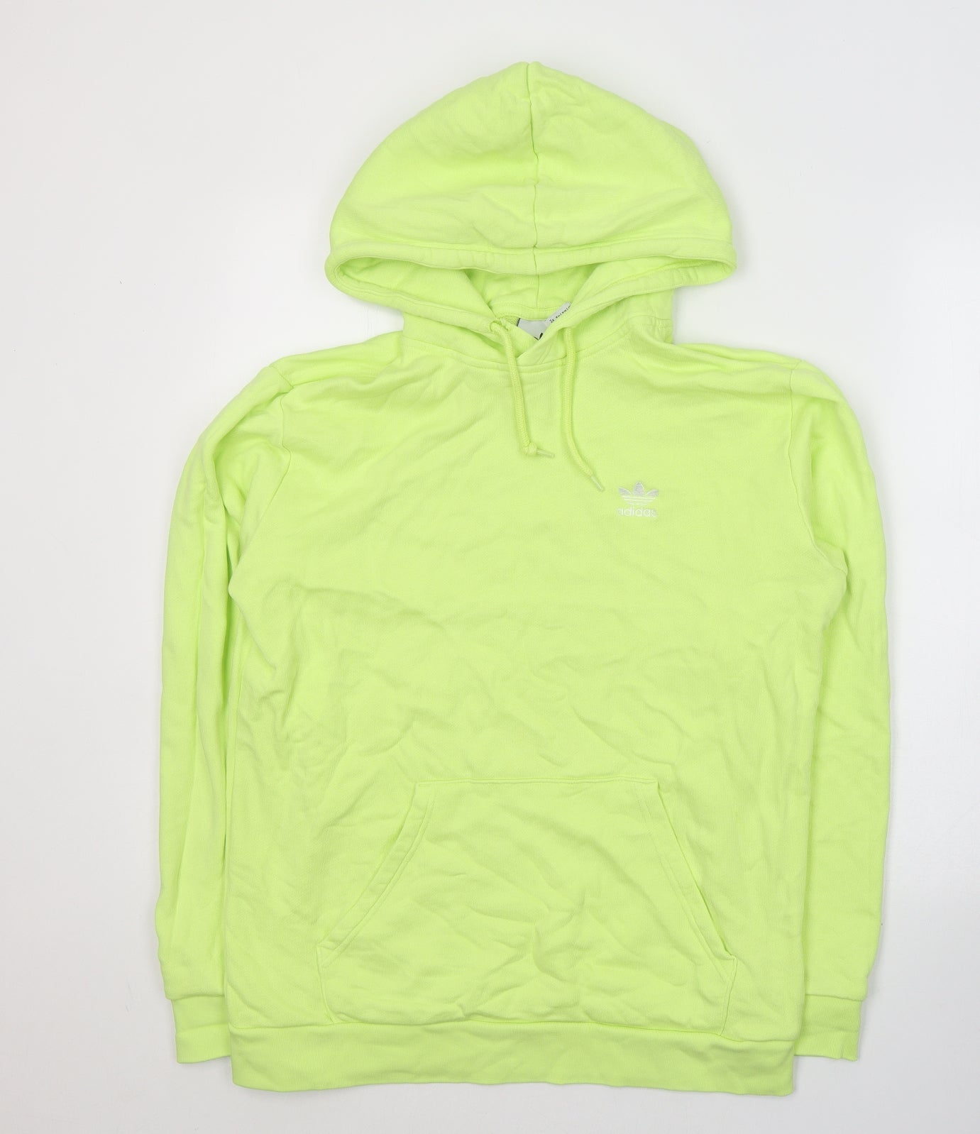 adidas Mens Green  Cotton Pullover Hoodie Size M   - Unisex, Neon Green