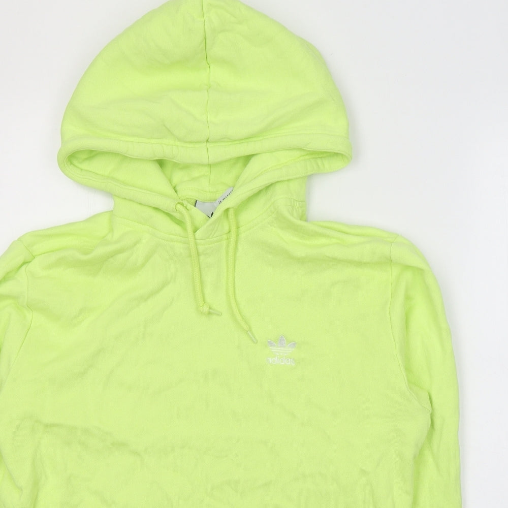 adidas Mens Green  Cotton Pullover Hoodie Size M   - Unisex, Neon Green