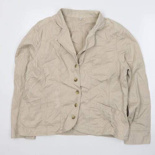 EWM Womens Beige   Trench Coat Coat Size 14  Button
