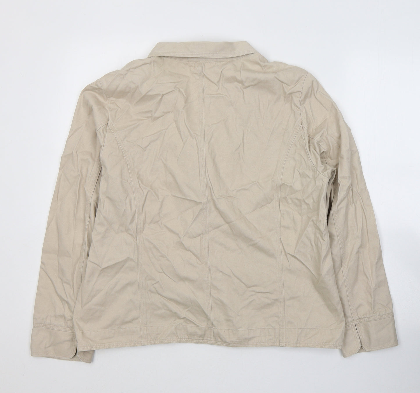 EWM Womens Beige   Trench Coat Coat Size 14  Button