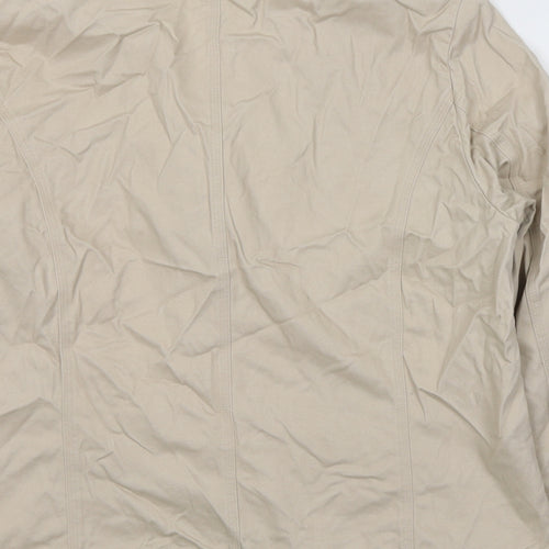 EWM Womens Beige   Trench Coat Coat Size 14  Button