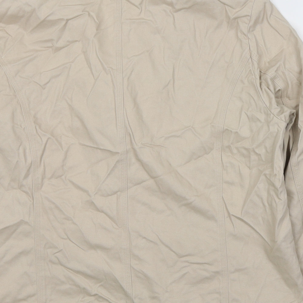 EWM Womens Beige   Trench Coat Coat Size 14  Button