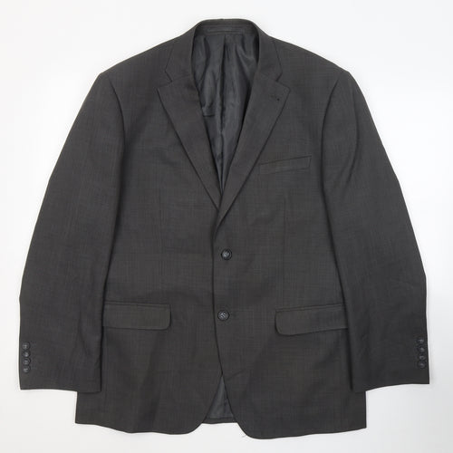 Greenwoods Mens Grey  Polyester Jacket Suit Jacket Size L