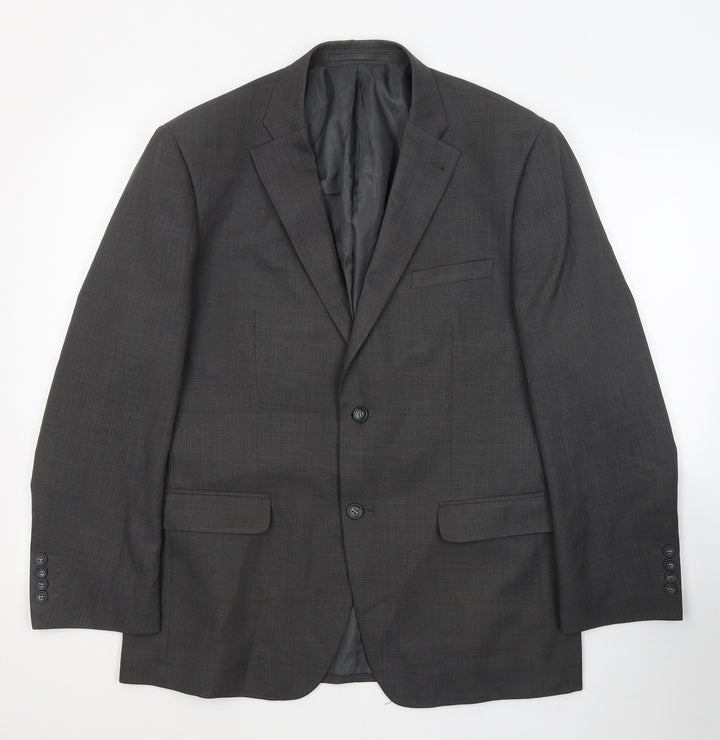 Greenwoods Mens Grey  Polyester Jacket Suit Jacket Size L