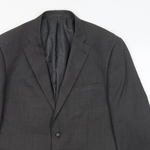 Greenwoods Mens Grey  Polyester Jacket Suit Jacket Size L