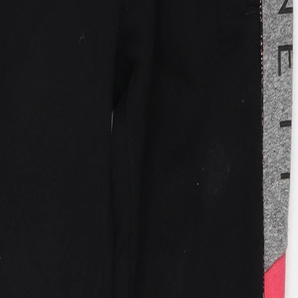 Sonneti Girls Black Colourblock Cotton Sweatpants Trousers Size 12-13 Years  Regular Tie