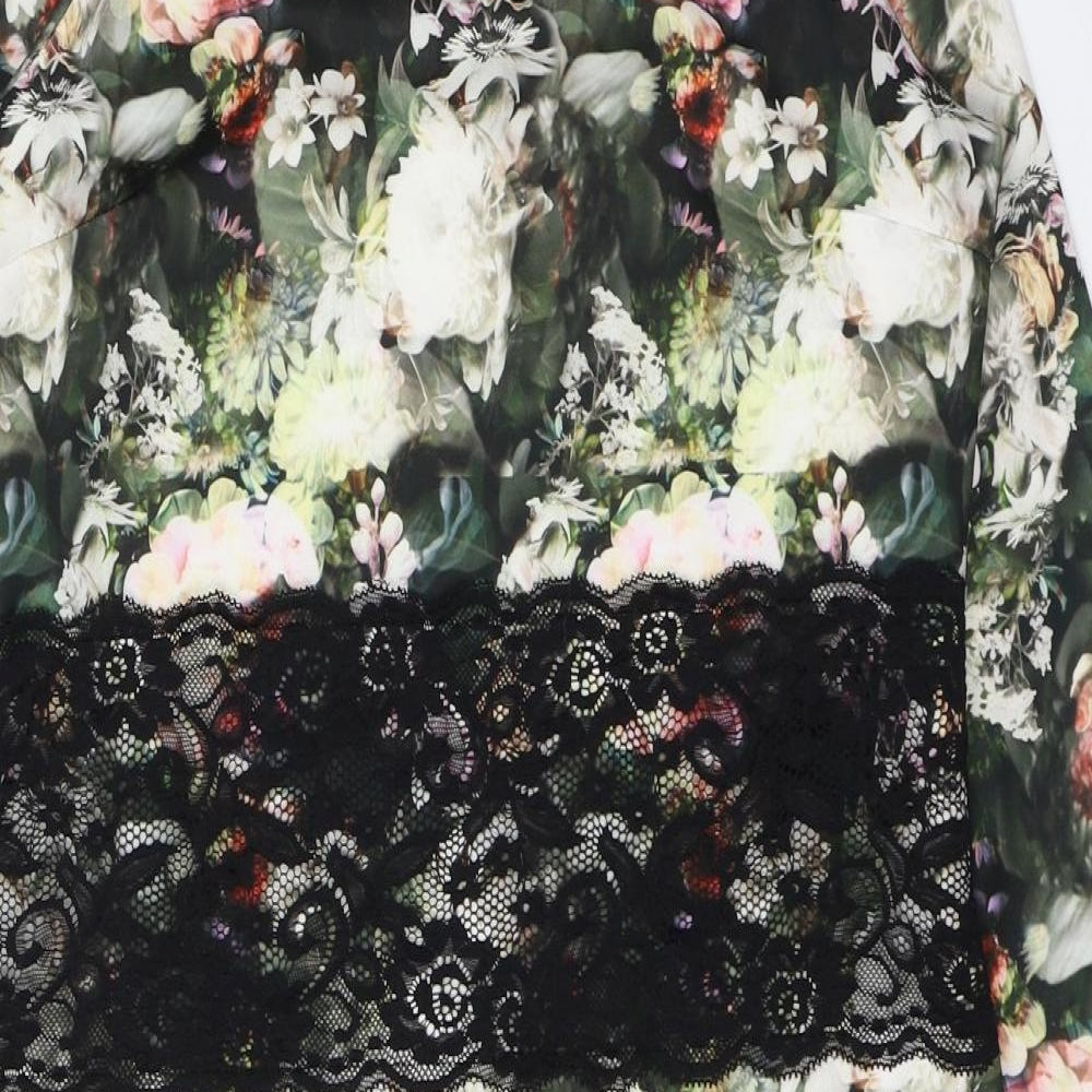 VERY  Womens Multicoloured Floral Polyester A-Line  Size 10  Round Neck Zip