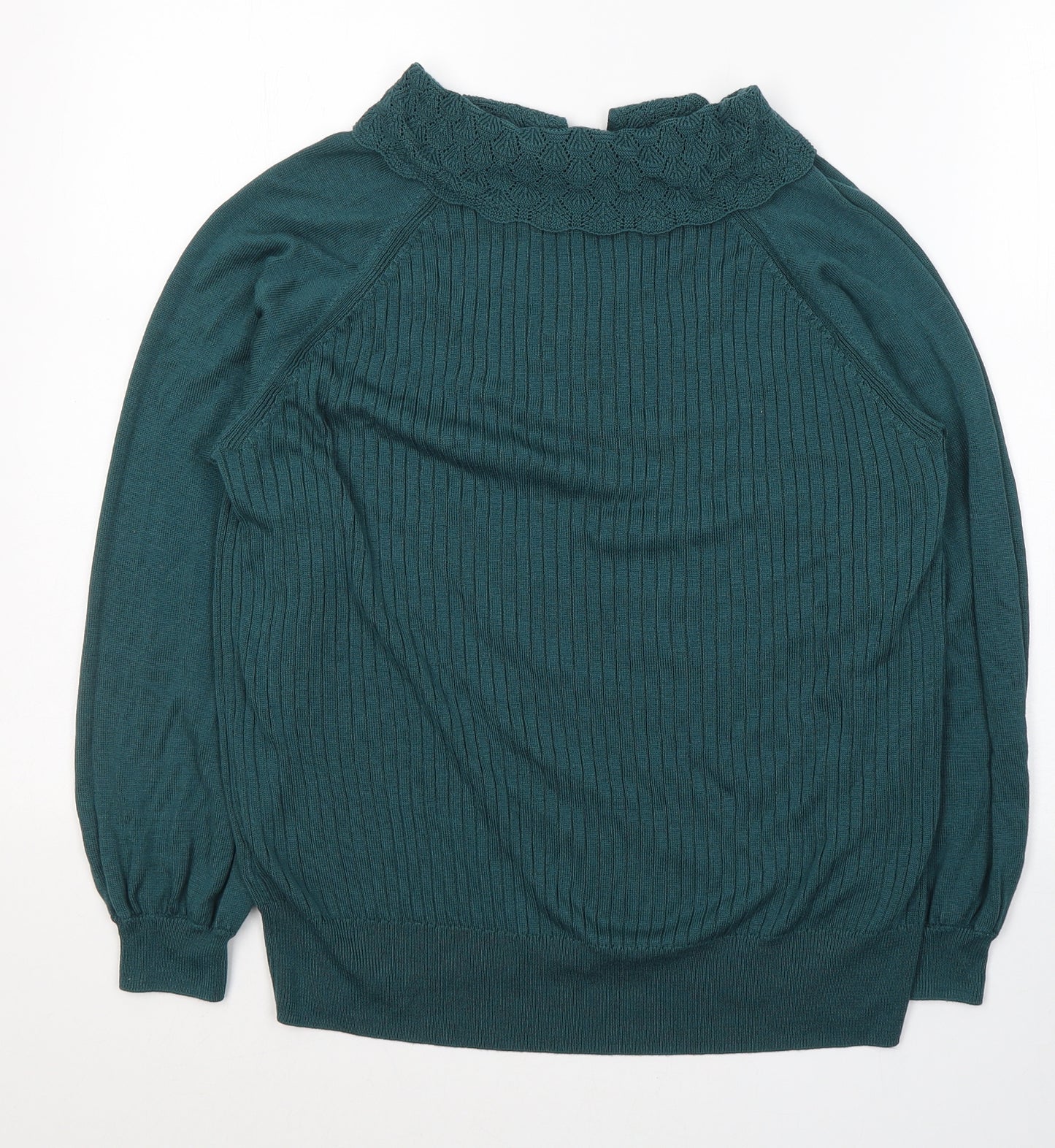 NEXT Womens Blue Round Neck  Viscose Pullover Jumper Size 18
