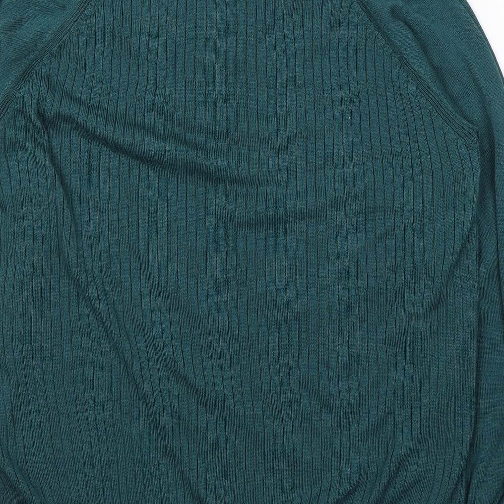NEXT Womens Blue Round Neck  Viscose Pullover Jumper Size 18