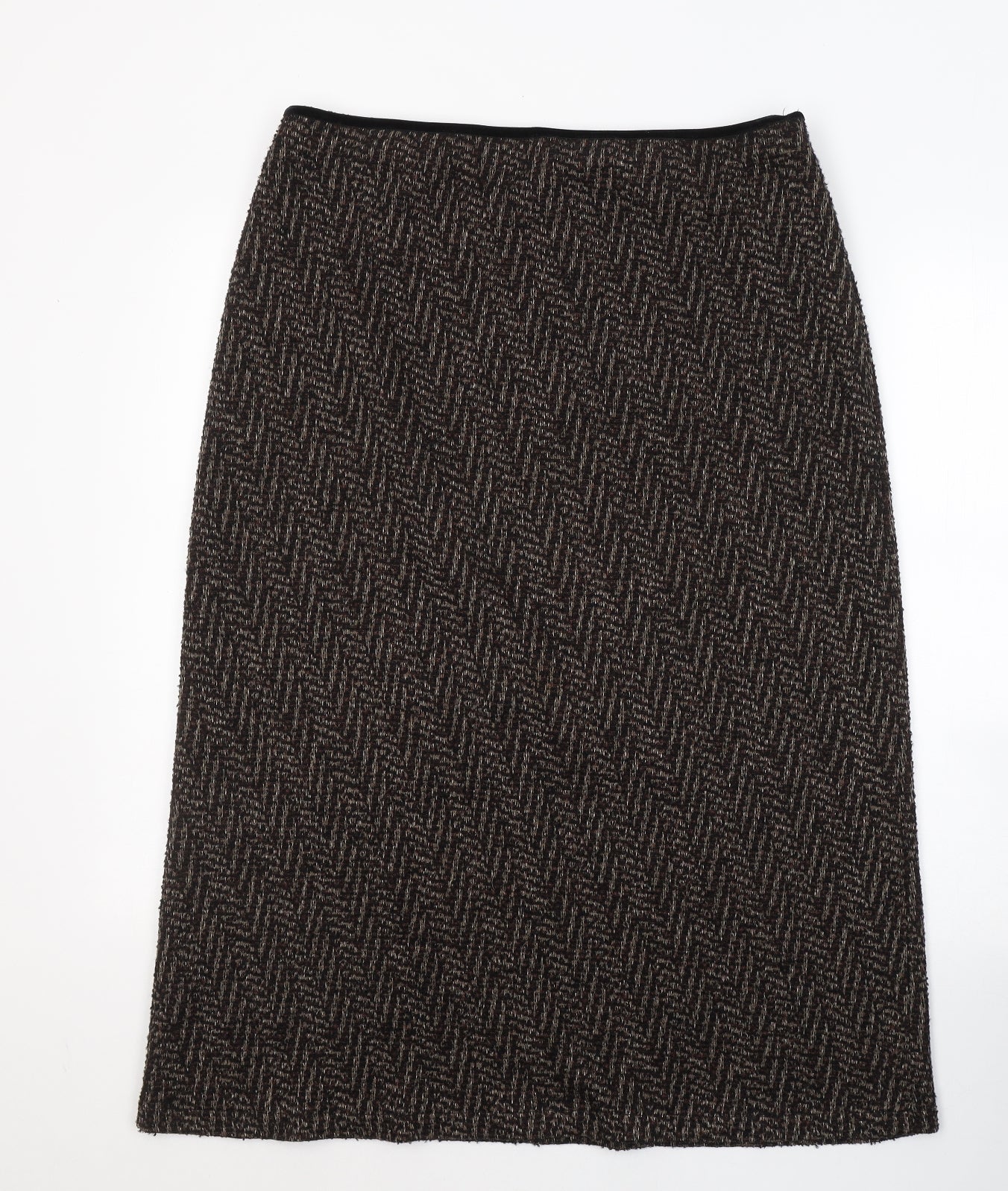 Marks and Spencer Womens Brown  Acrylic Straight & Pencil Set Size 16