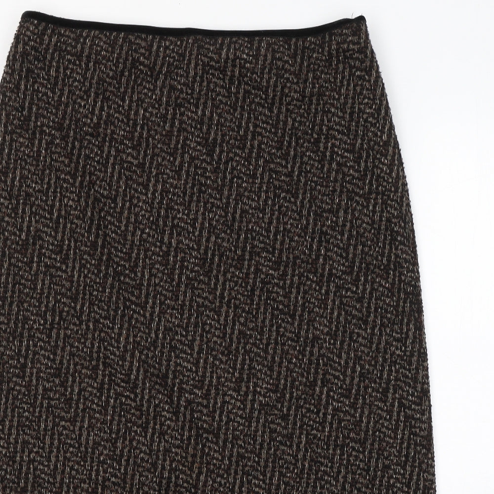 Marks and Spencer Womens Brown  Acrylic Straight & Pencil Set Size 16
